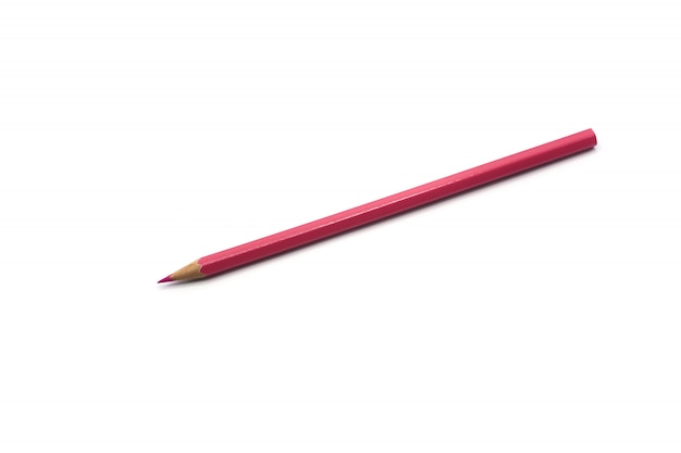 Pink color pencils isolated