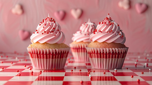 Pink Color Photo of Cupcakes