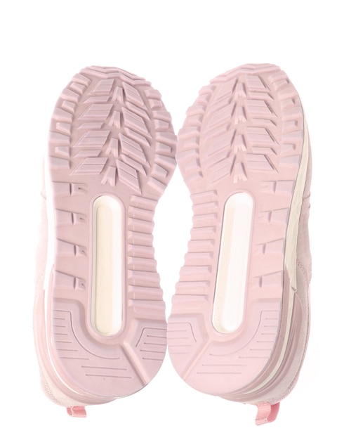 Pink color sole sport sneakers isolated