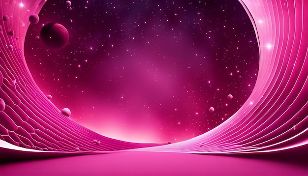 Pink color universe abstract with 3d background wallpaper