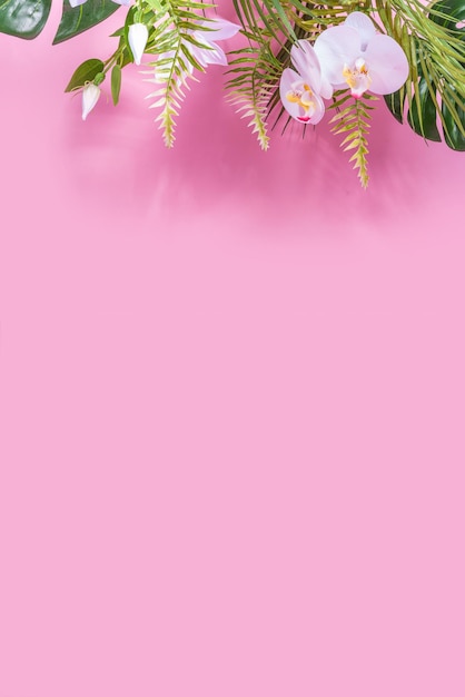 Pink colored summer vacation and holiday background