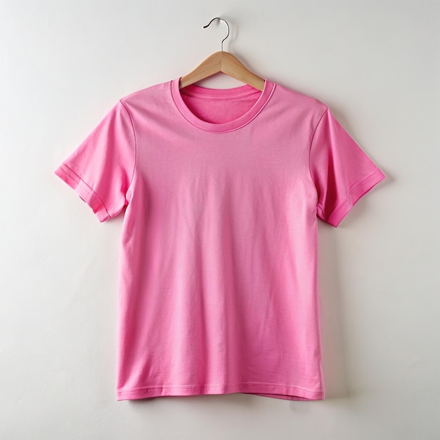 pink colour tshirt mockup