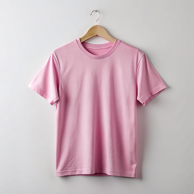 pink colour tshirt mockup