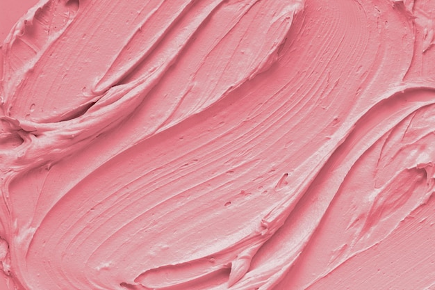 Pink cream texture Protection and nutrition of the facial skin Macro