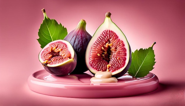 Pink Cream with Fresh Figs