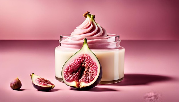 Pink Cream with Fresh Figs