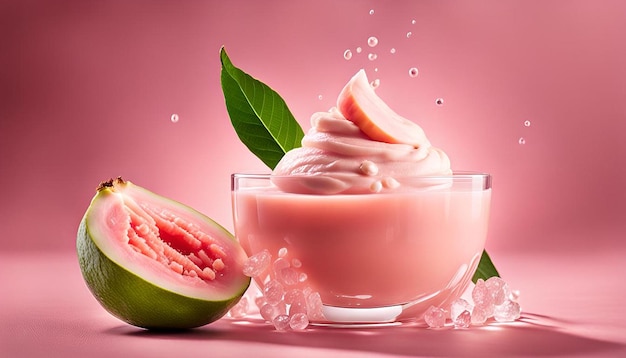 Pink Cream with Fresh Guava