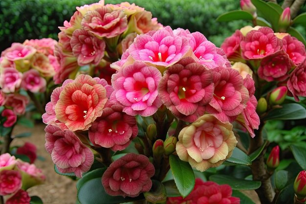 The pink and crimson flowers of the Adenium obesum Generative AI