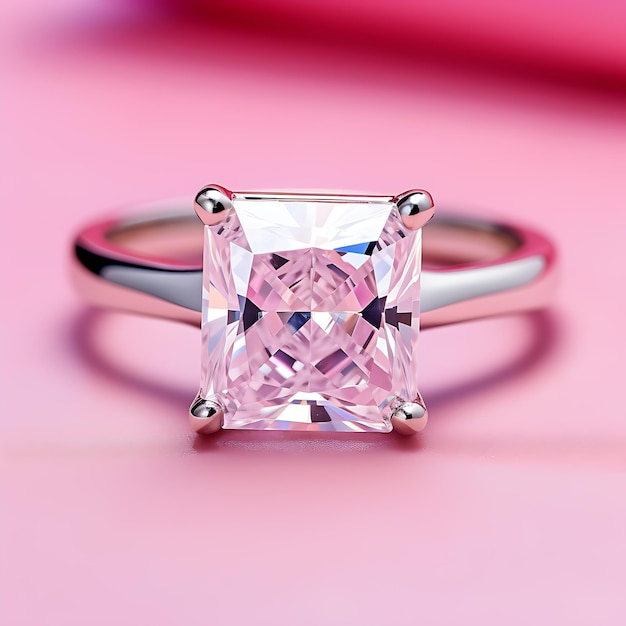 pink diamond ring design