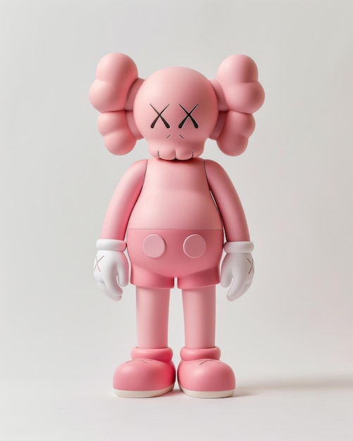 Photo a pink doll with a cross on the face