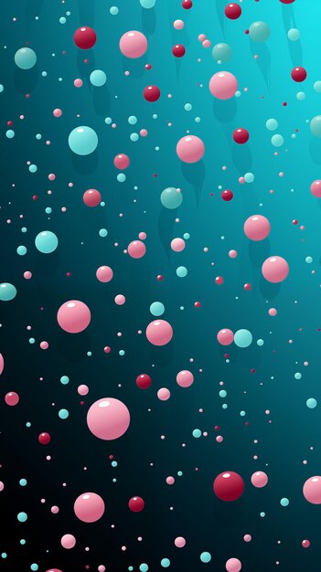 Photo pink dots circles balls on blue background abstract image texture pattern wallpaper cover