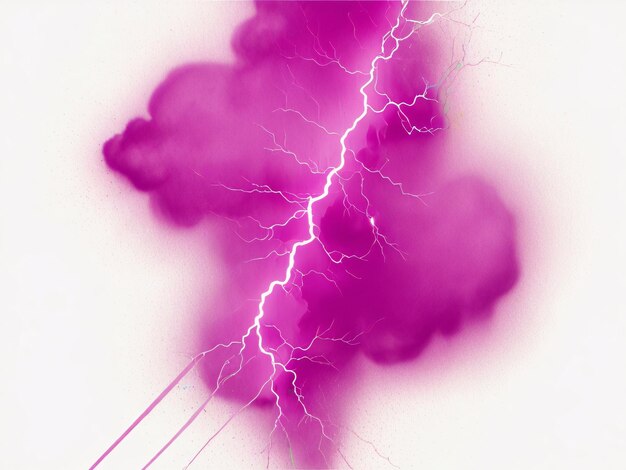 Pink electricity Energy lightning on black background