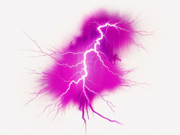 Pink electricity Energy lightning on black background