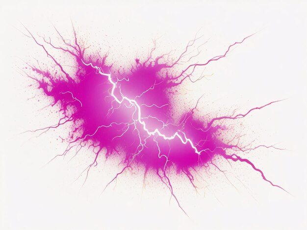 Pink electricity Energy lightning on black background