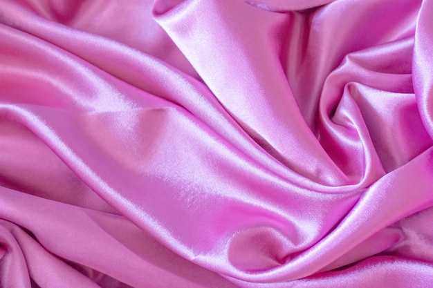 Pink elegant soft satin fabric