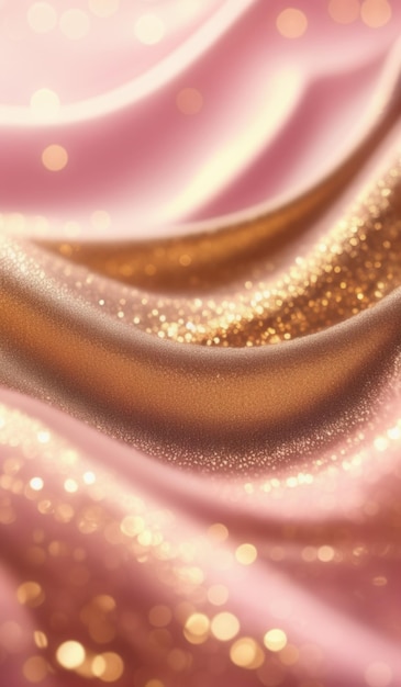 Pink fabric gold glitter light bokeh