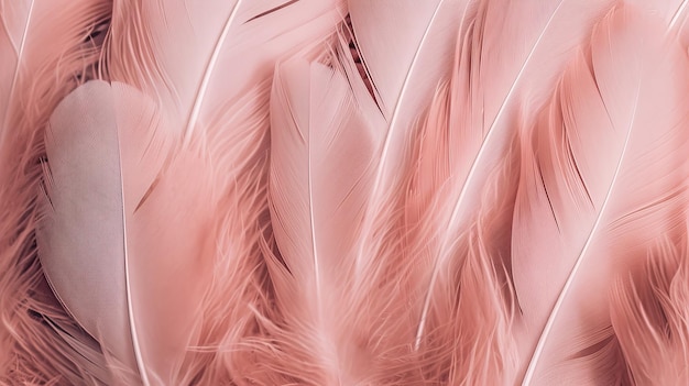 A pink flamingo's feather is shown in this close up image.