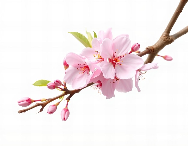 Photo a pink flower is blooming on a tree