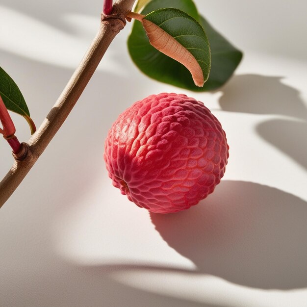 Photo a pink flower is growing out of a pink object