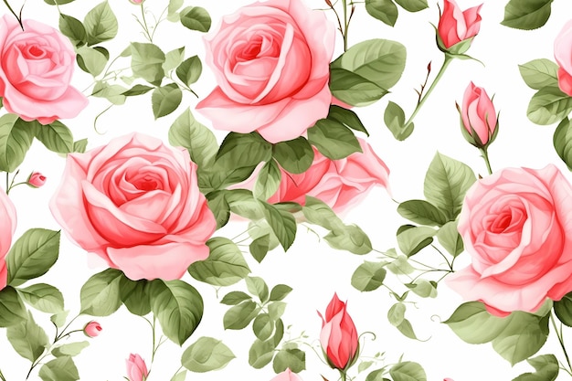 A pink flower wallpaper watercolor sublimation