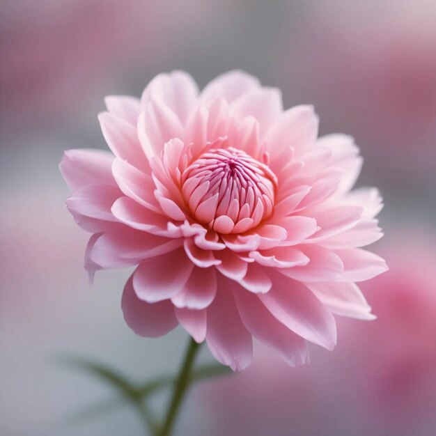 Pink flower on white