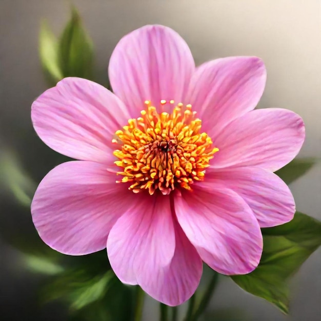 a pink flower with a bee on it