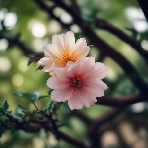 a pink flower with the center of the center of the flower