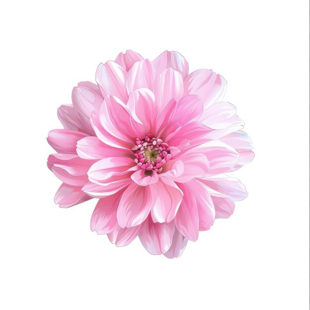 Photo a pink flower with a green center and the pink center on transparent background png