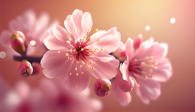 A pink flower with a pink background