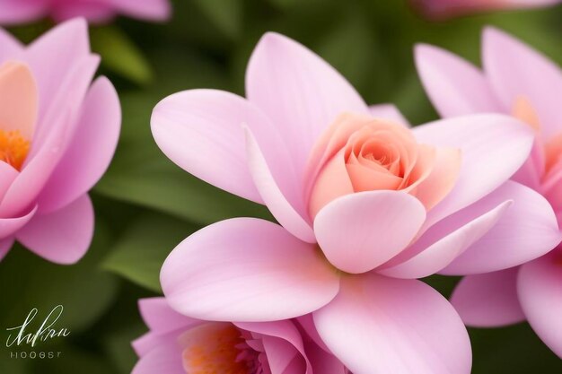 a pink flower with the pink petals on it