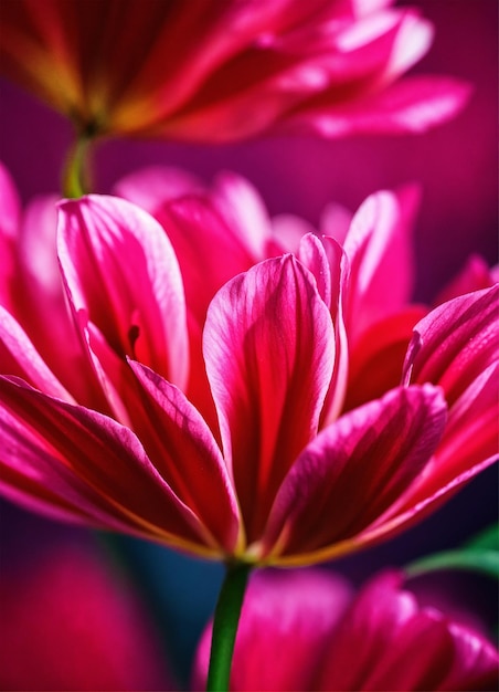 Photo a pink flower with a red flower in the middle