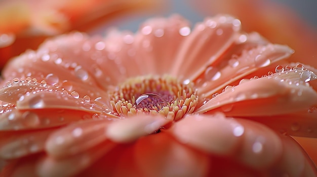 Photo a pink flower with water drops on it