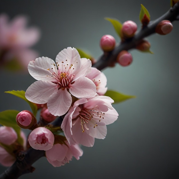 a pink flower with the word cherry on it