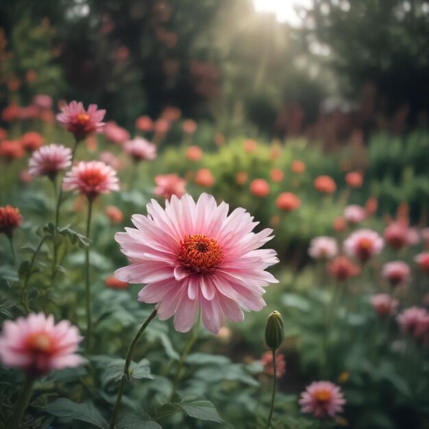 a pink flower with the word  daisy  on it