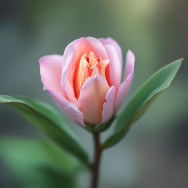 a pink flower with the word  i love  on it