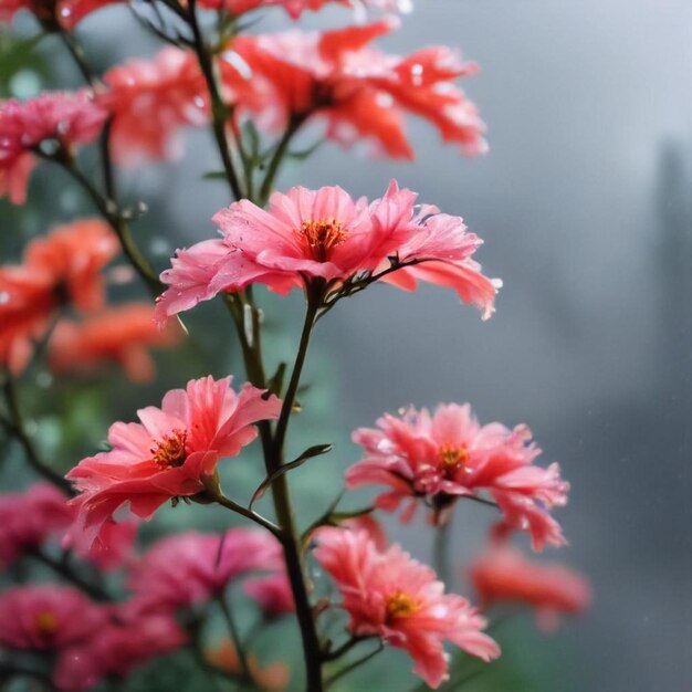 a pink flower with the word  l  on it