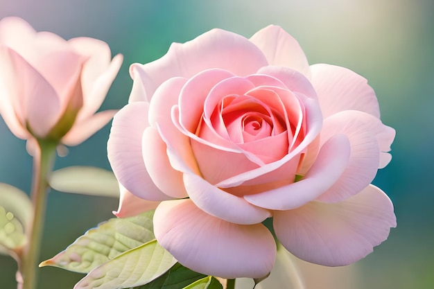 A pink flower with the word love on it