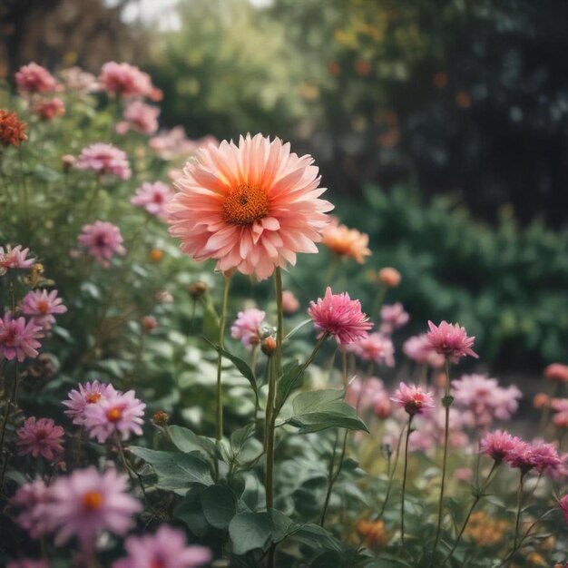 a pink flower with a yellow center and the word  on it