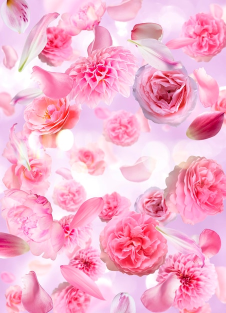 pink flowers background