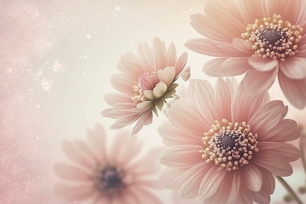 Pink flowers background