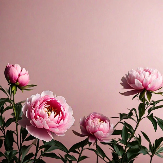 pink flowers on a pink background with a pink background