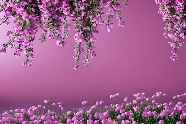 Pink flowers wallpaper for walls