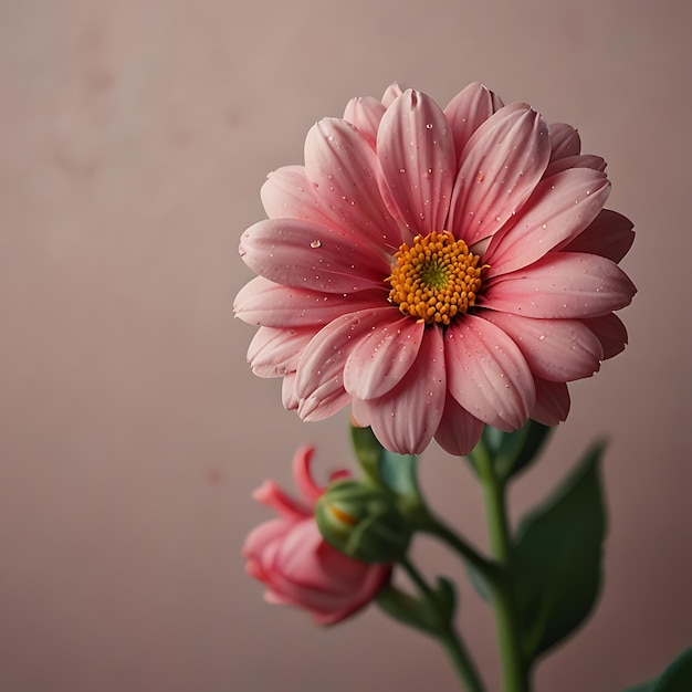 pink flowers with water drops on them