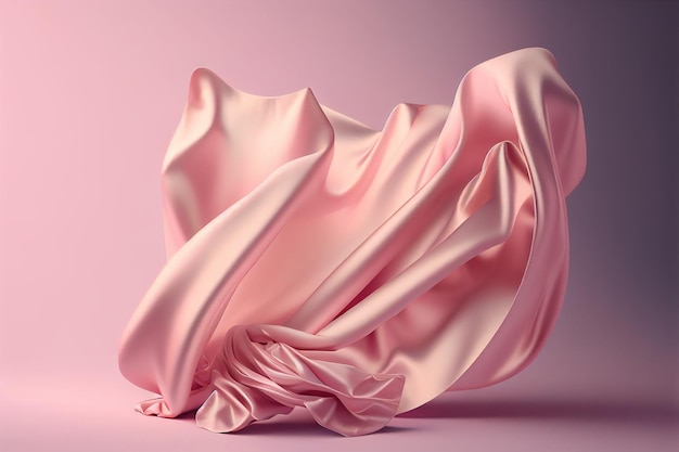 pink flowing smooth silk cloth background