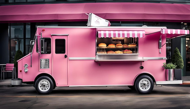 Pink food truck