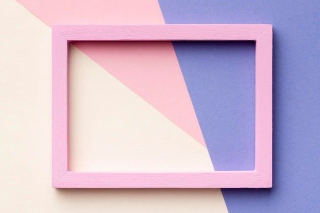 Pink frame on colorful background