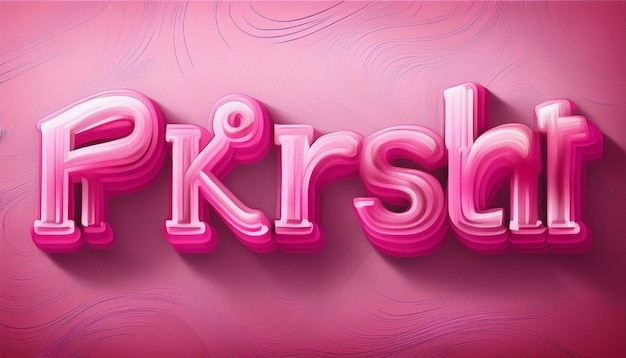 Photo pink fresh style text effect