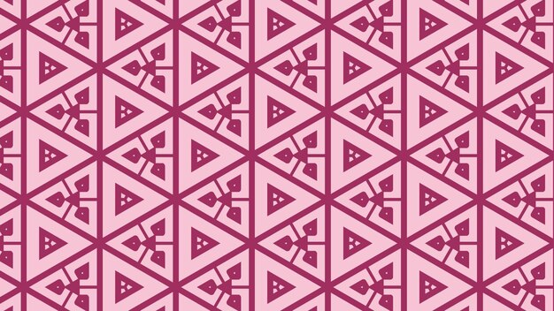 Photo pink geometric triangles in a pink and purple pattern.