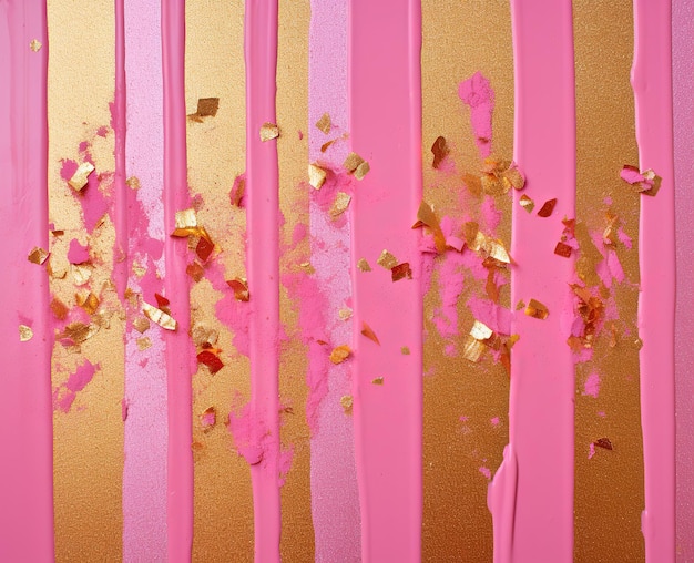 Pink and glitter gold background