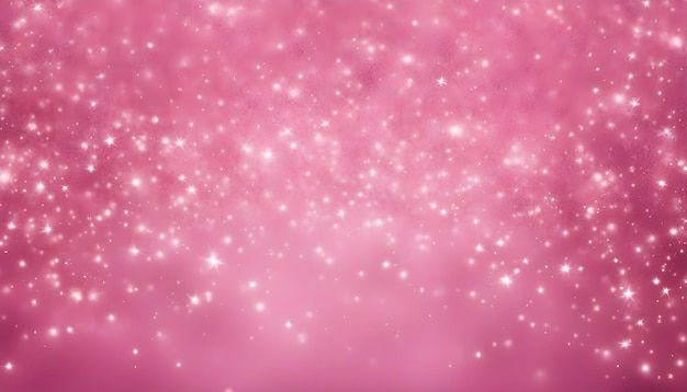 Pink Glitter With Sparkle Of Lights And Stars